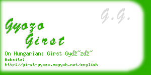 gyozo girst business card